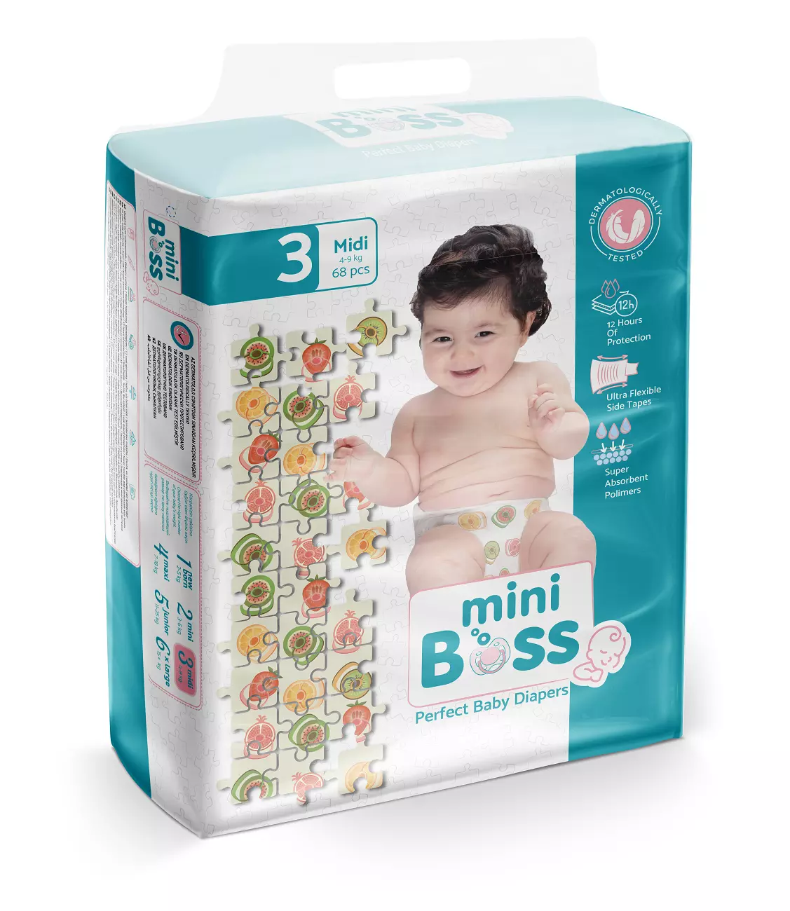 Midi ölçülü uşaq bezi (68 ədəd)